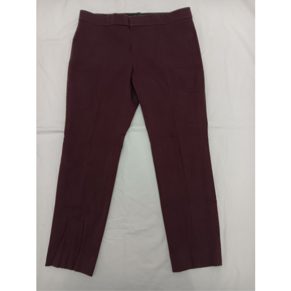 Banana Republic Womens Burgundy Slim Leg Tailored Dress Pants Size 6
